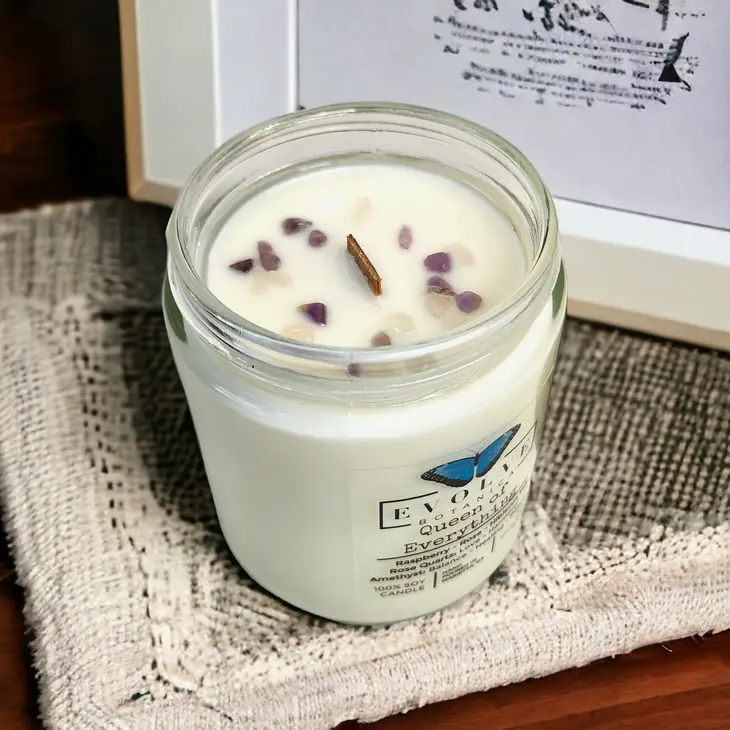 EVOLVE BOTANICA - Wood Wick Gem Soy Candle - Queen of Everything (Mother's Day) -