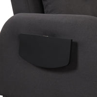 Thumbnail for Pull Out Sofa Sleeper 3 in 1 With 2 Wing Table and Usb Charge for Nap Line Fabric for Living Room Recreation Room Black