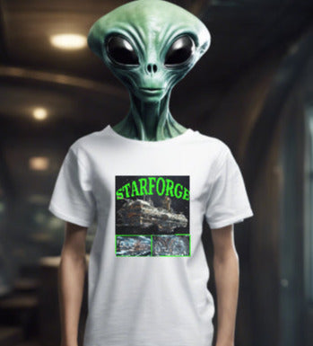 StarForge T-Shirt, Dalily Spaceship Tee, Alien T-Shirt - 2 COLORS -