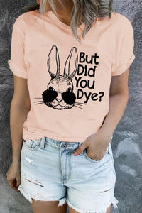 Thumbnail for Rabbit Graphic Round Neck T-Shirt - T - 1 COLOR -