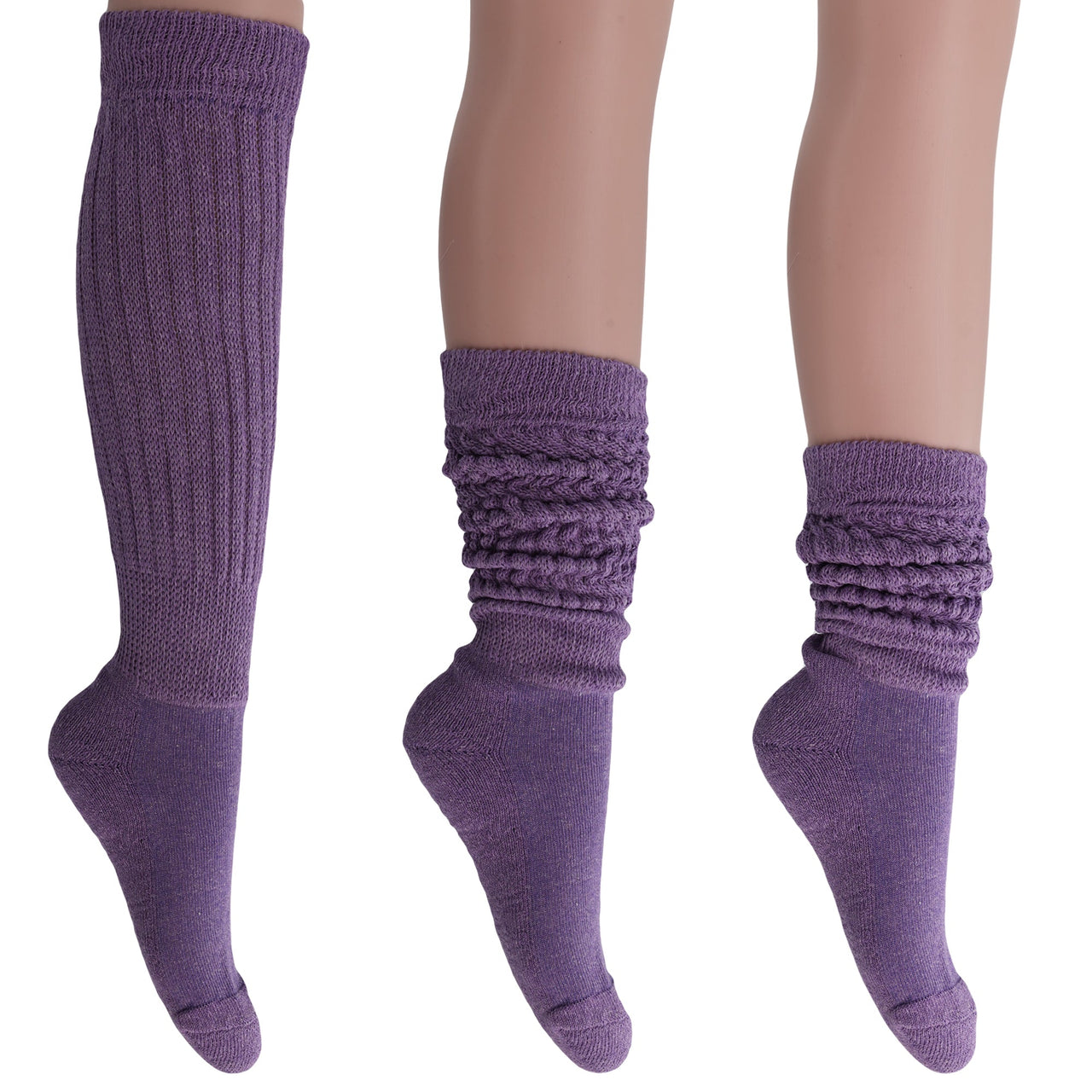 6 Pairs Extra Long Heavy Slouch Socks Shoe Size 5 to 10 - 29 COLORS -