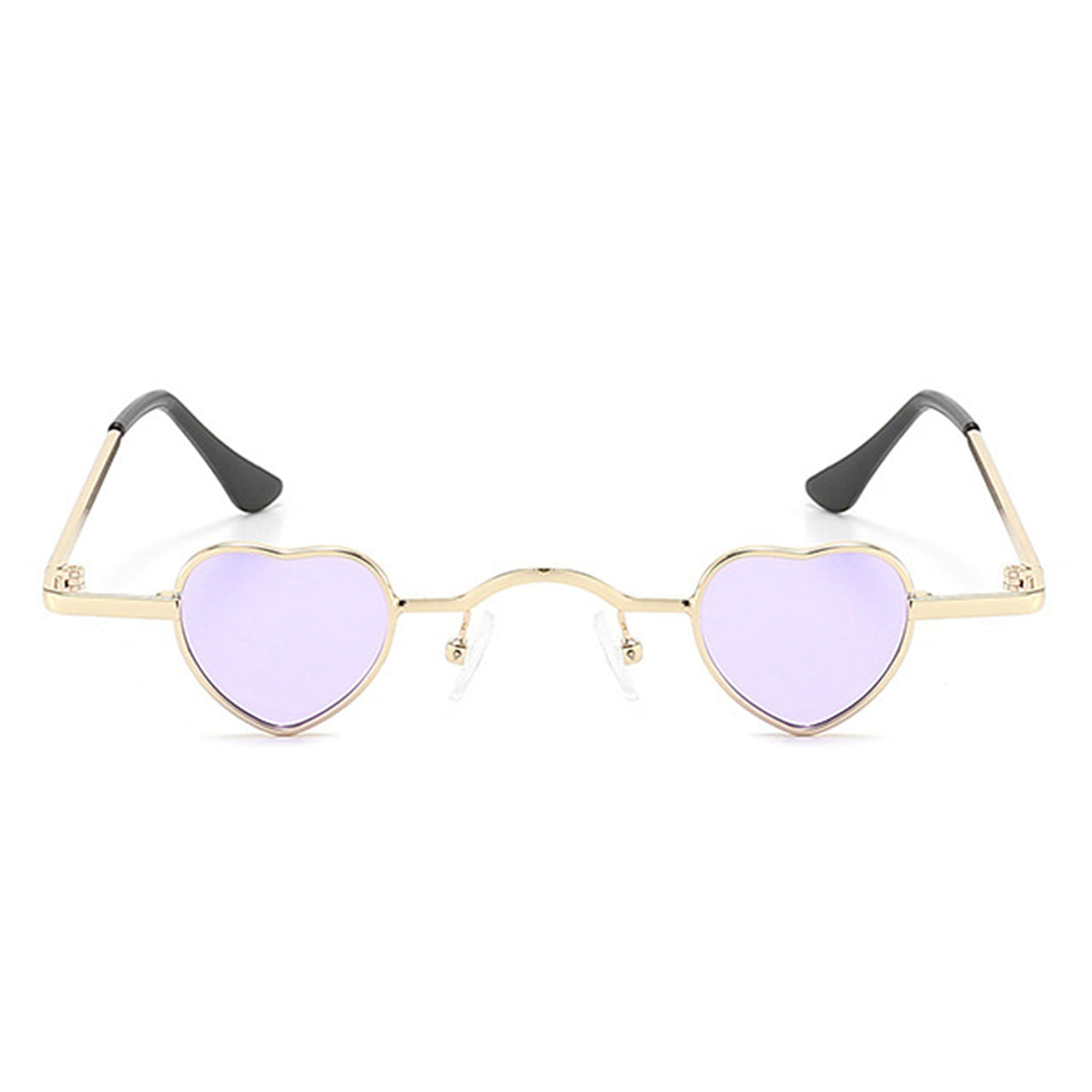 Cramilo - Zyral - Metal Heart Shaped Tinted Mini Color Pop Sunglasses - 6 COLORS -