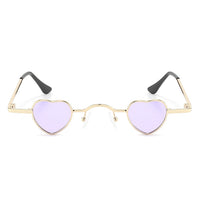 Thumbnail for Cramilo - Zyral - Metal Heart Shaped Tinted Mini Color Pop Sunglasses - 6 COLORS -