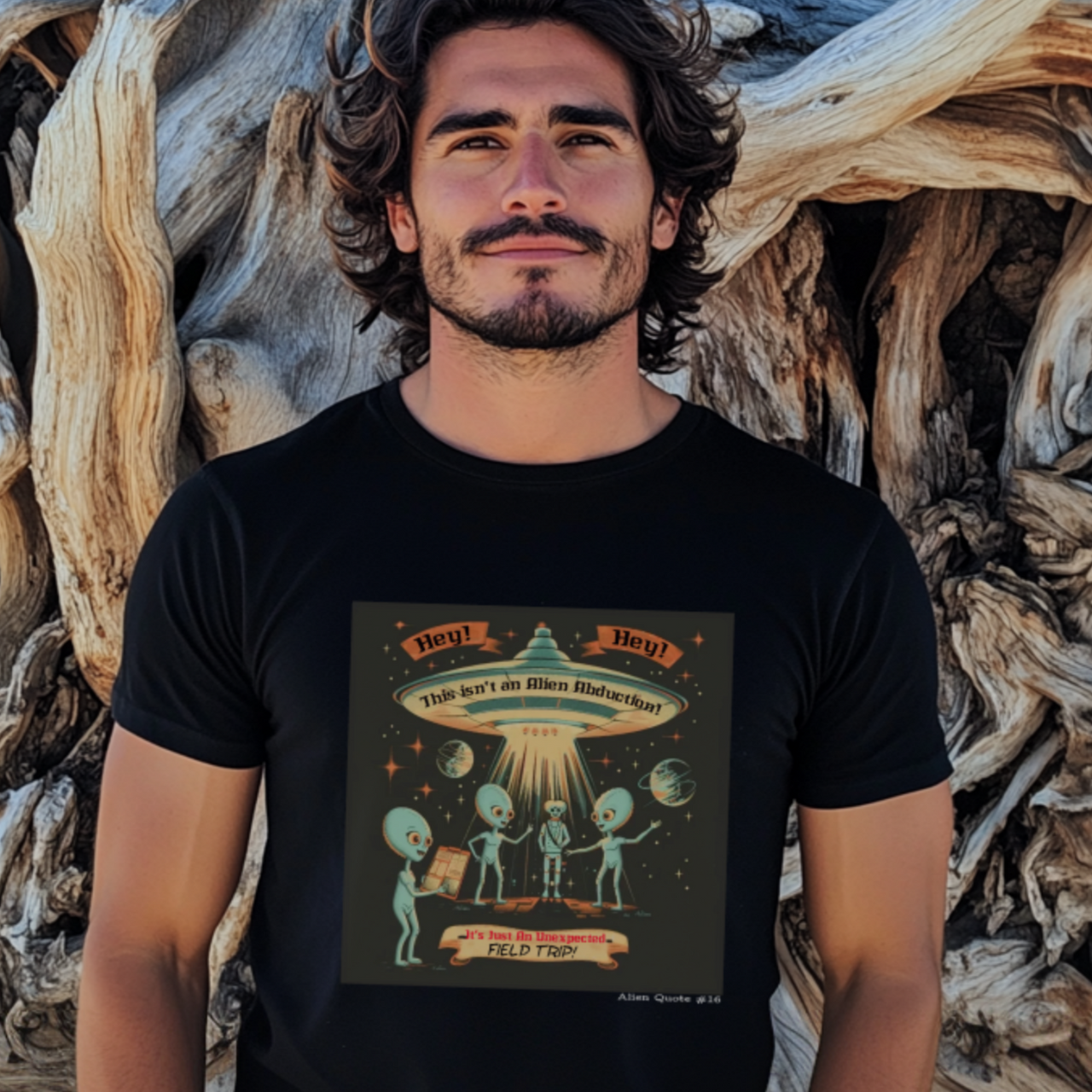 Alien Quote #16, Not an Alien Abduction, It's an Unexpected Field Trip Alien T-Shirt - 4 COLORS -