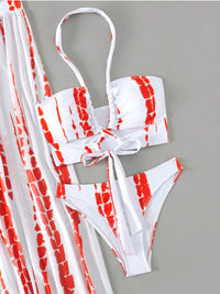 Thumbnail for Printed Halter Neck Three-Piece Swim Set - 3 PCS. - T - 6 COLORS -