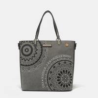 Thumbnail for Nicole Lee USA Metallic Stitching Embroidery Inlaid Rhinestone Tote Bag - T - 4 COLORS -