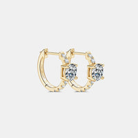 Thumbnail for 2.36 Carat Moissanite Zircon 925 Sterling Silver Hoop Earrings