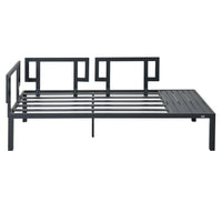 Thumbnail for Outdoor 3-Piece Aluminum Alloy Sectional Sofa Set With End Table and Coffee Table,Black Frame+Gray Cushion