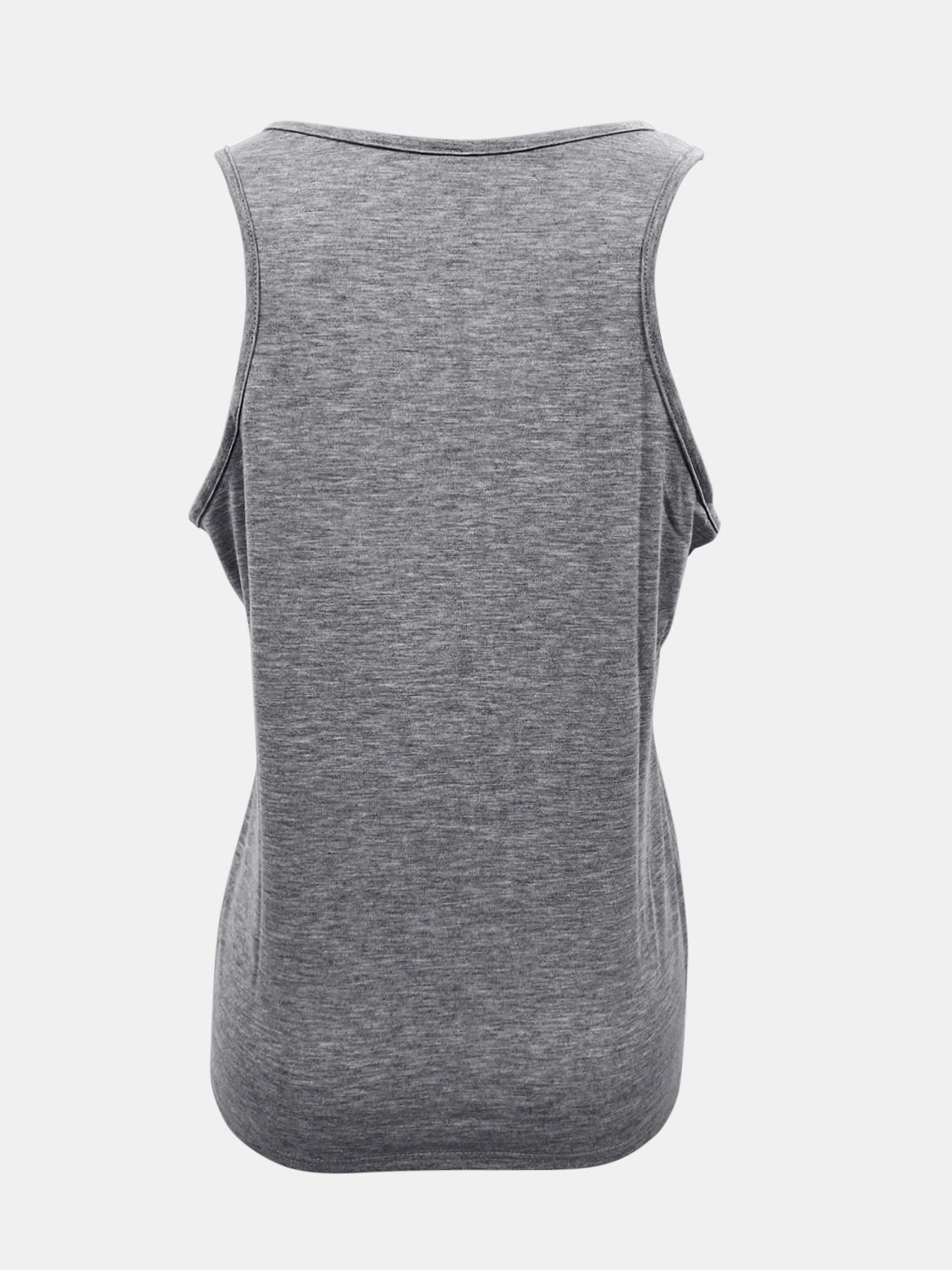 Full Size Quarter Snap Scoop Neck Tank - SIZES S THRU 3XL - T - 8 COLORS -