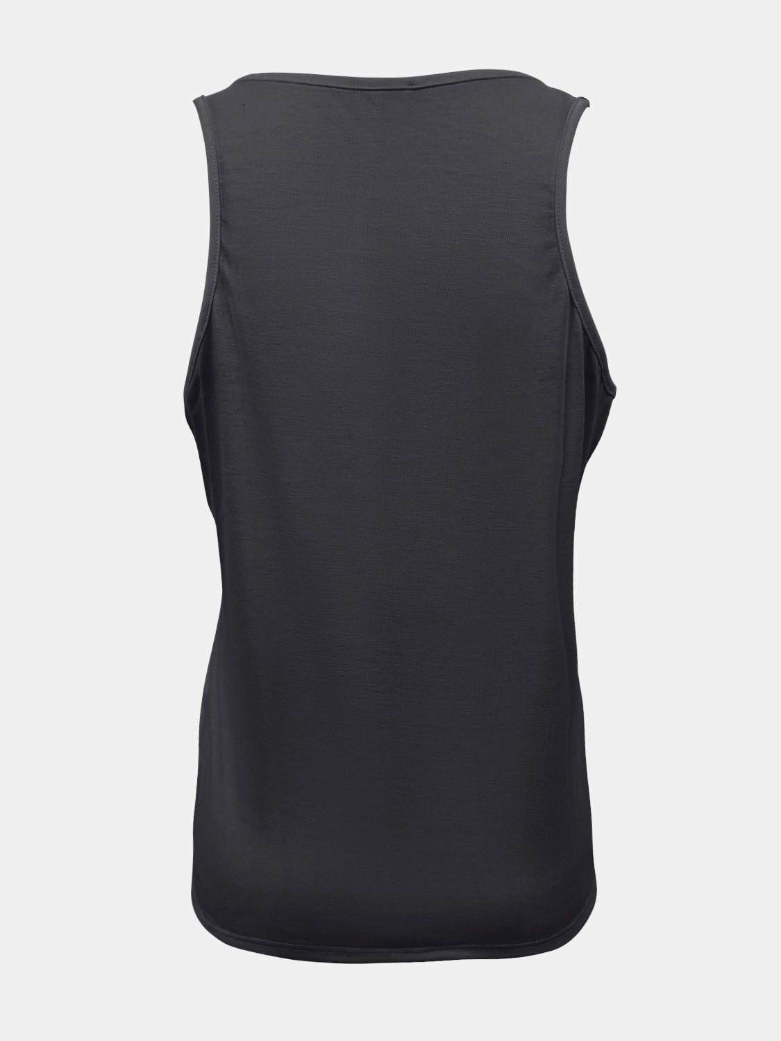 Full Size Quarter Snap Scoop Neck Tank - SIZES S THRU 3XL - T - 8 COLORS -