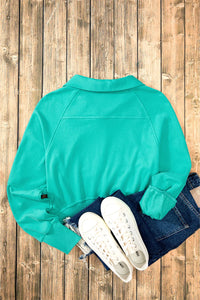 Thumbnail for Half Zip Long Sleeve Sweatshirt - T - 1 COLOR -