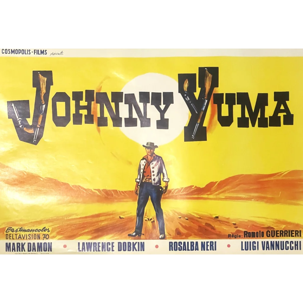 Rare Vintage 1966 🤠 Johnny Yuma Spaghetti Western Belgium Movie Poster