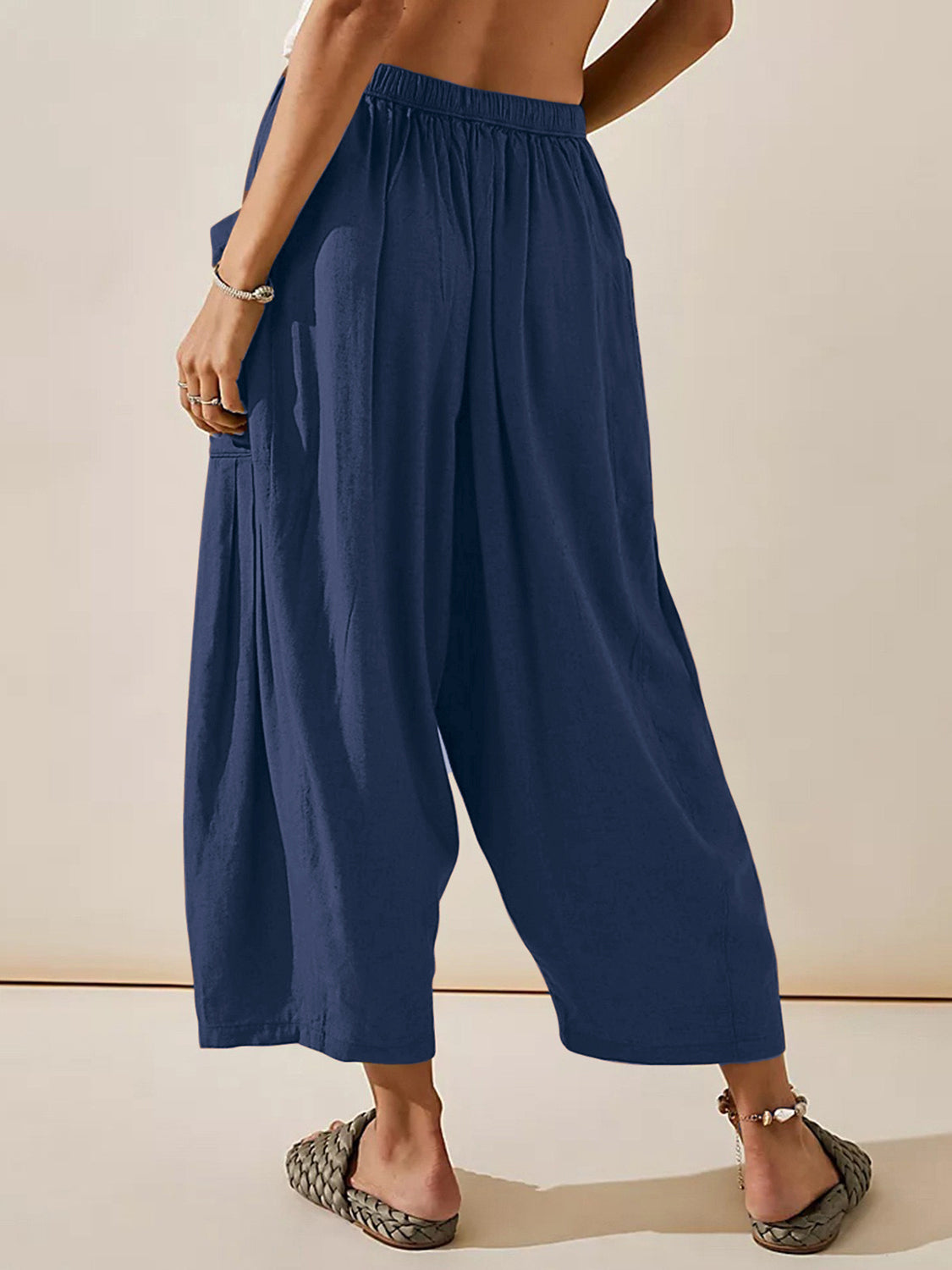 Full Size Wide Leg Pants with Pockets - T - 9 COLORS -