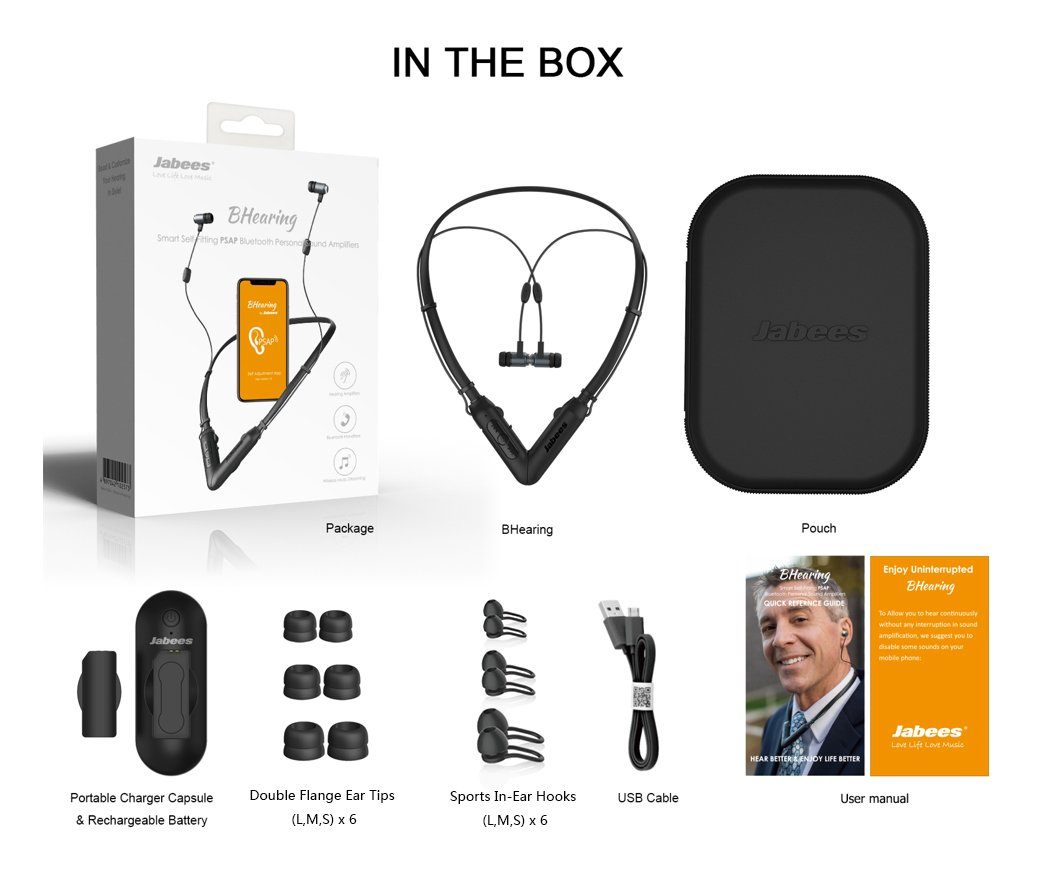 BHearing – The Next-Gen Digital Self-Fitting PSAP Bluetooth Personal Sound Amplifiers -