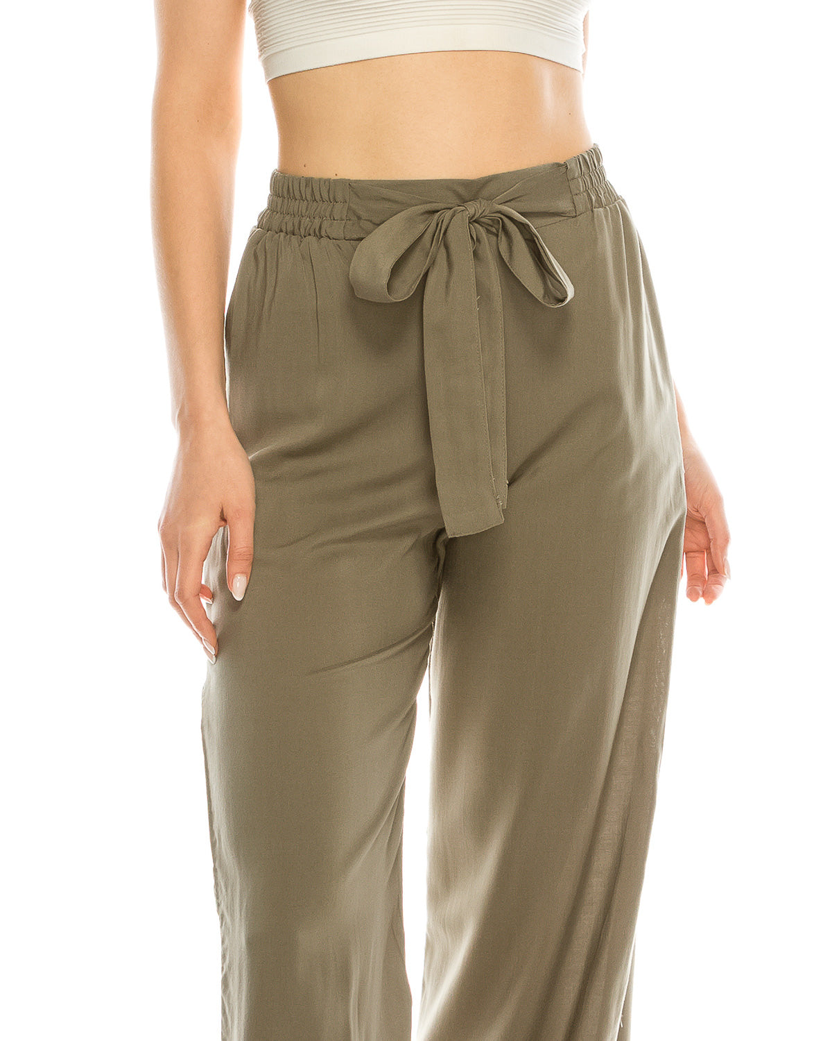 Mid or High Waist Cropped Skinny or Wide Leg Trouser Pants Culottes - 1 COLOR -