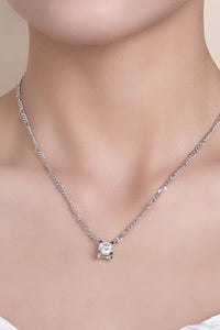 Thumbnail for 2 Carat Moissanite 925 Sterling Silver Pendant Necklace