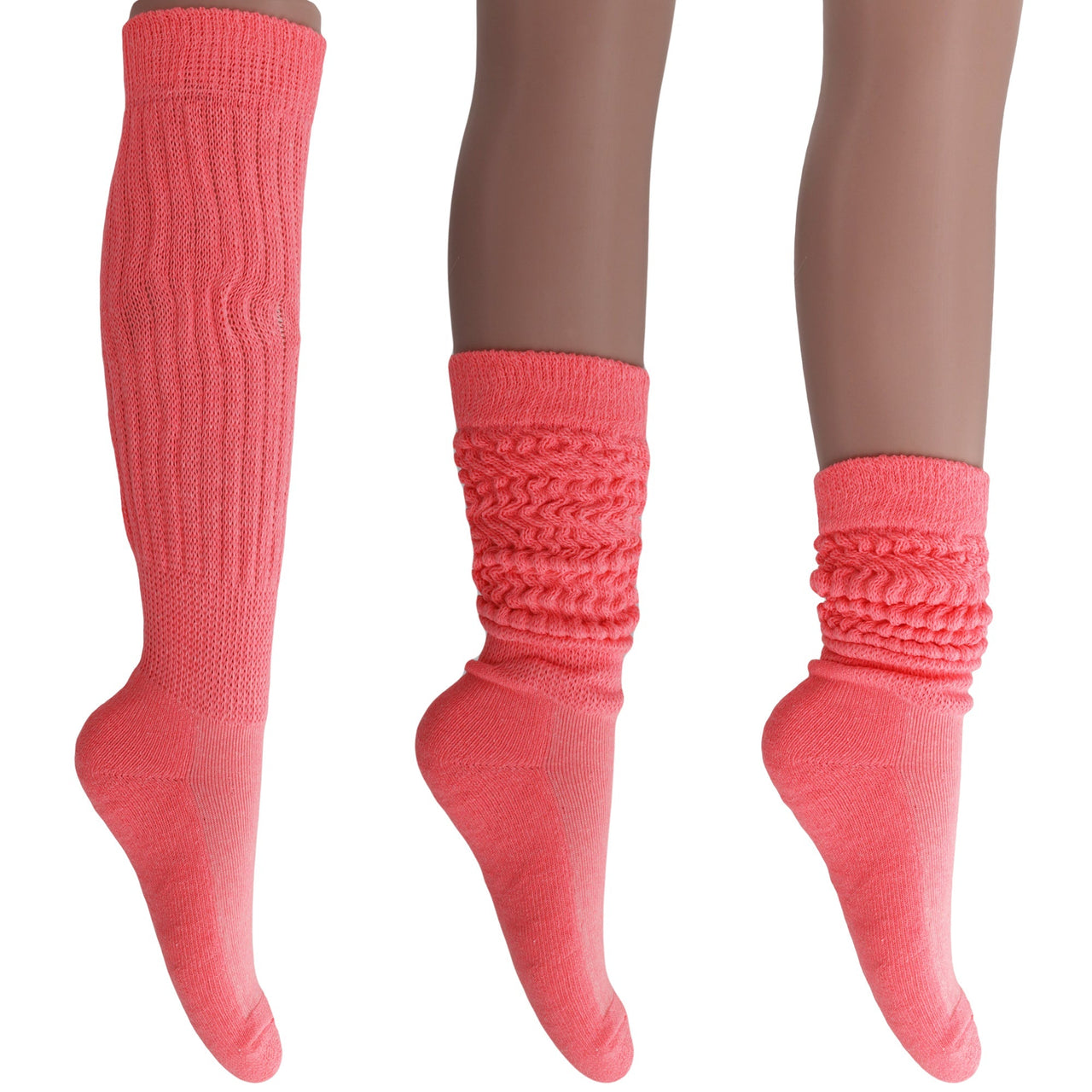 6 Pairs Extra Long Heavy Slouch Socks Shoe Size 5 to 10 - 29 COLORS -