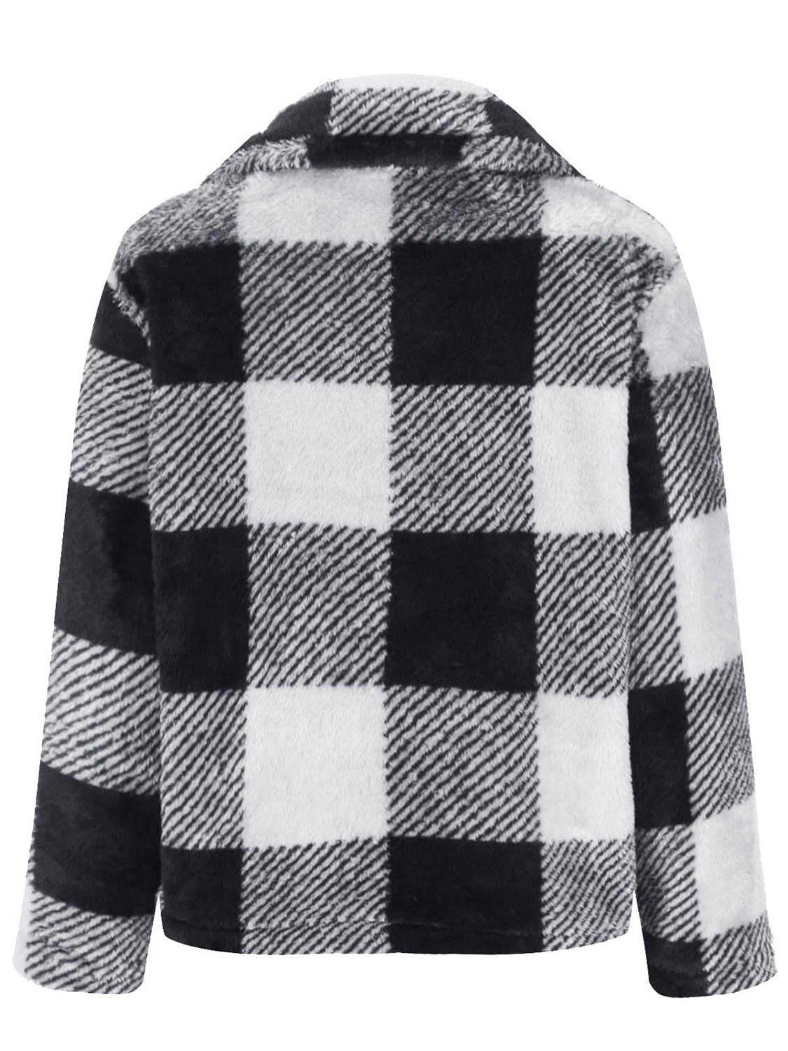 Full Size Plaid Zip Up Long Sleeve Jacket - T - 3 COLORS -