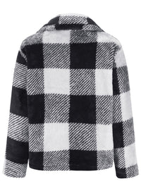 Thumbnail for Full Size Plaid Zip Up Long Sleeve Jacket - T - 3 COLORS -