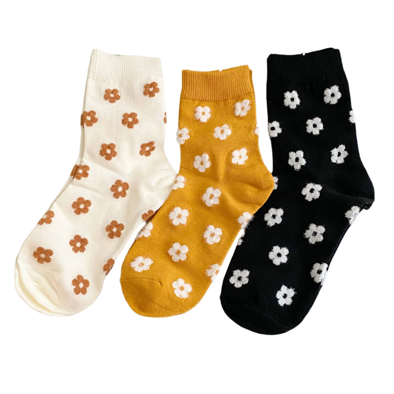 Mini Daisy Happiness Socks Set - 3 PAIRS -