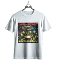 Thumbnail for Holiday Eggnog and Spaceships Party Tee, Holiday Collection - 2 COLORS -