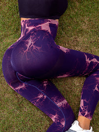 Thumbnail for Tie-Dye High Waist Active Leggings - T - 12 COLORS -