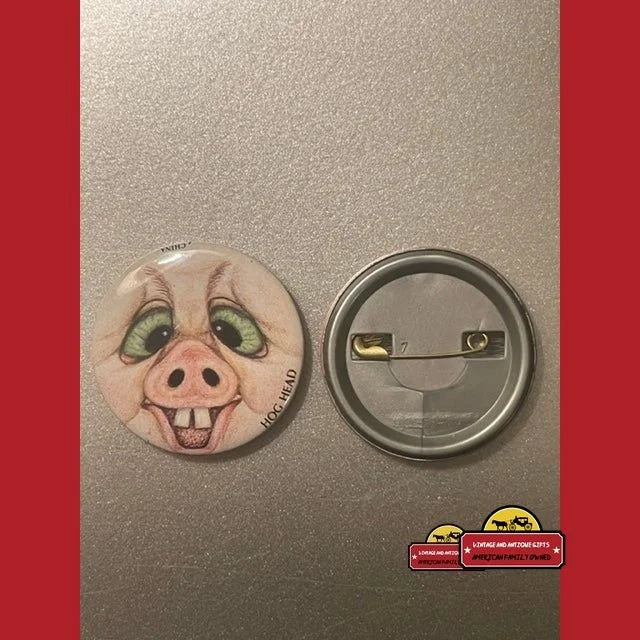 Vintage Hog Head Pin Madballs and Garbage Pail Kids Inspired 1980s