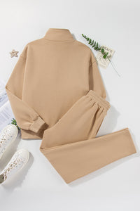 Thumbnail for Half Snap Turtleneck Top and Pants Active Set - 2 PCS. - T - 1 COLOR -