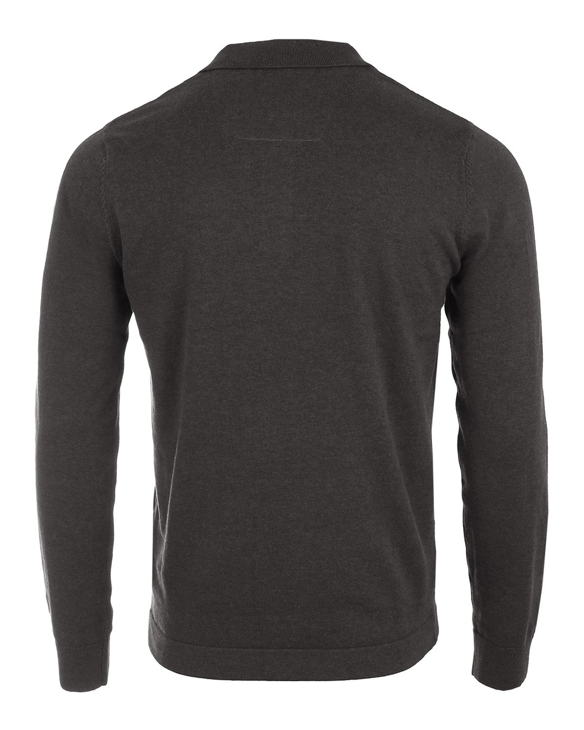 Men's Casual Polo Sweater - Long Sleeve Pullover Button Knit Shirt - 1 COLOR -