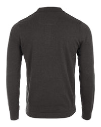 Thumbnail for Men's Casual Polo Sweater - Long Sleeve Pullover Button Knit Shirt - 1 COLOR -