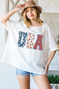 Thumbnail for HOPELY USA Round Neck Half Sleeve T-Shirt - T - 1 COLOR -