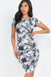 Thumbnail for Capella - Tie-Dye Ruched Bodycon Dress - 4 COLORS -