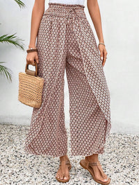 Thumbnail for Tied Printed Wide Leg Pants - T - 5 COLORS -