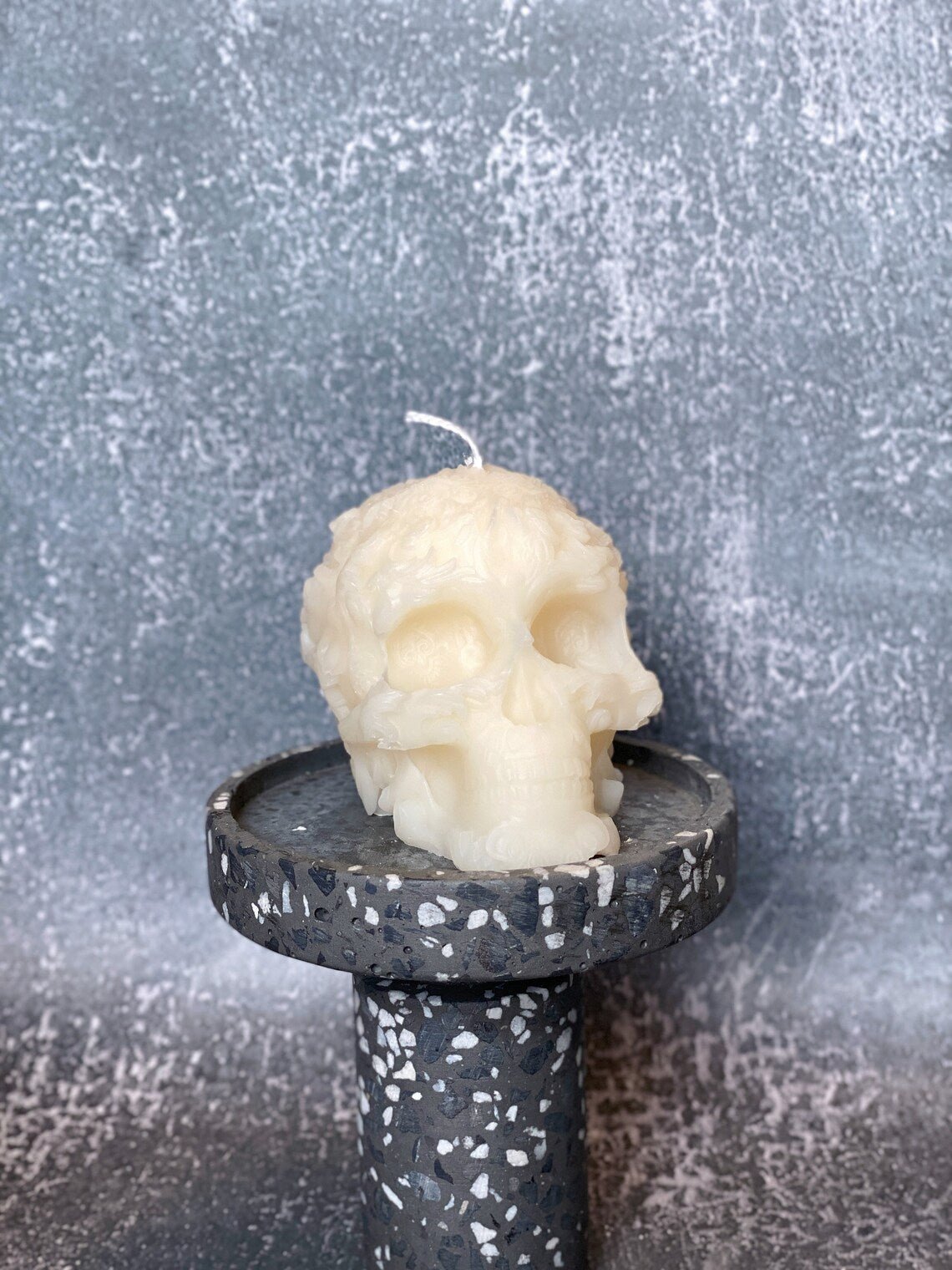 Floral Skull Handmade Soy Wax Candle - 3 COLORS - 3 FRAGRENCES -