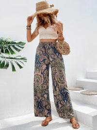 Thumbnail for Printed Wide Leg Pants - Beach or Everyday - T - 5 COLORS -