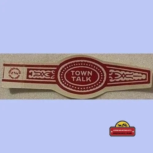 Antique Vintage 1910s - 1930s Town Talk Cigar Band - Label, Lancaster, PA