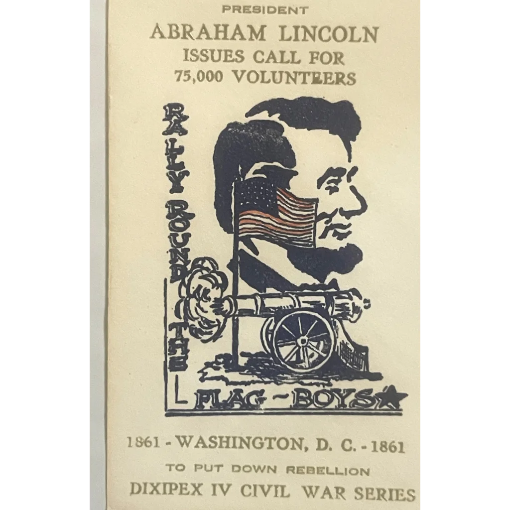 Vintage 1961 📣 Civil War Centennial Series Lincoln Embossed Stamped Envelope