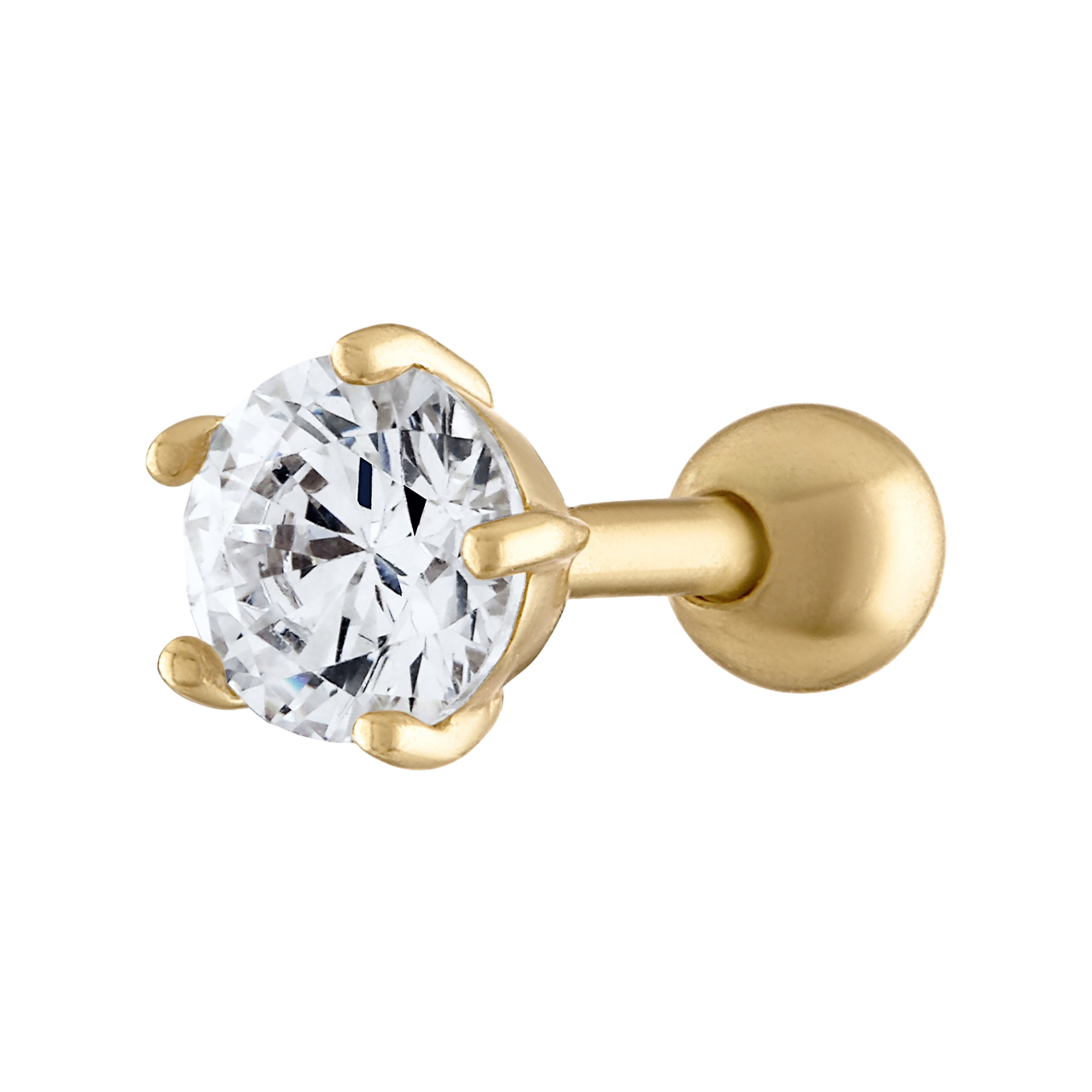 Zahav - 10K Solid Gold CZ Cartilage -