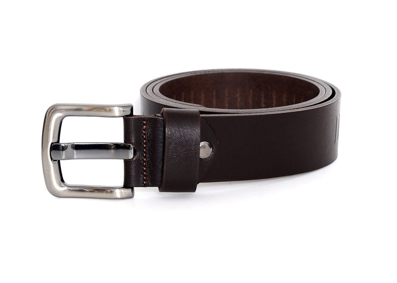 Jkel - Efes Brown Veg Tanned Leather Men Belt -