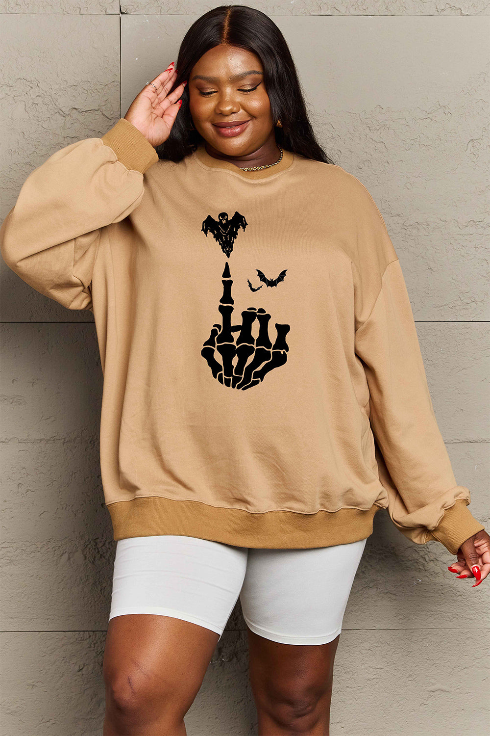 Simply Love Full Size Halloween Element Graphic Sweatshirt - S THRU 3XL - T - 1 COLOR -