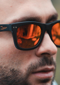 Thumbnail for ZERPICO - Limited Eyewood Dream - Black - Wayfarer - Red Mirror Lenses - WITH OR WITHOUT WOODEN BOX - 1 COLOR -