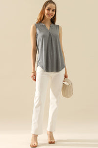 Thumbnail for Ninexis Full Size Notched Sleeveless Top - T - 10 COLORS -