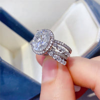 Thumbnail for 3 Carat Moissanite 925 Sterling Silver Layered Ring