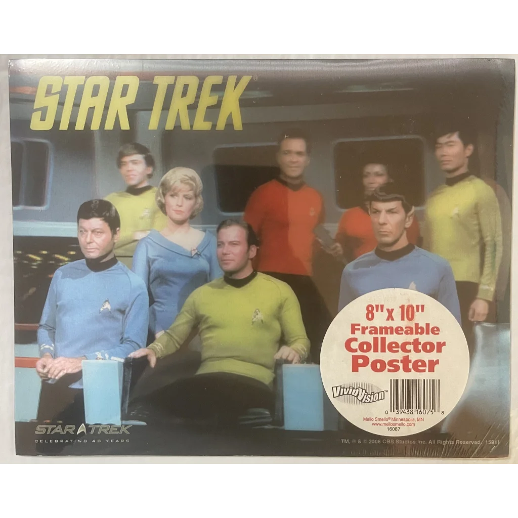 Very Rare Star Trek 40th Anniversary Collectors 3D Poster, Still Factory Sealed!