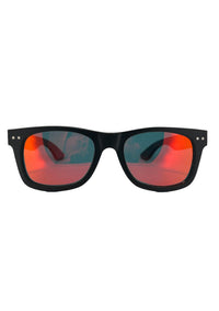 Thumbnail for ZERPICO - Limited Eyewood Dream - Black - Wayfarer - Red Mirror Lenses - WITH OR WITHOUT WOODEN BOX - 1 COLOR -