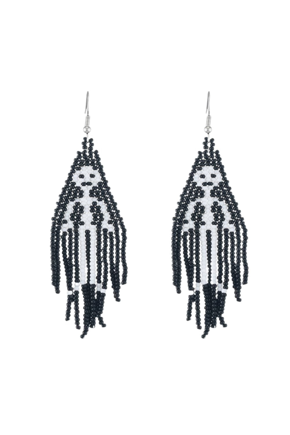 Beaded Dangle Earrings - T - 3 TYPES / COLORS -