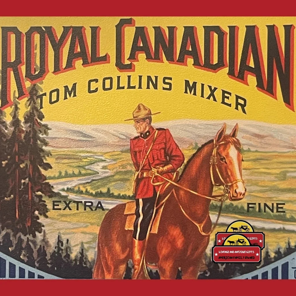 Combo 1950s Vintage Royal Canadian Tom Collins Mixer Labels, Chicago, IL