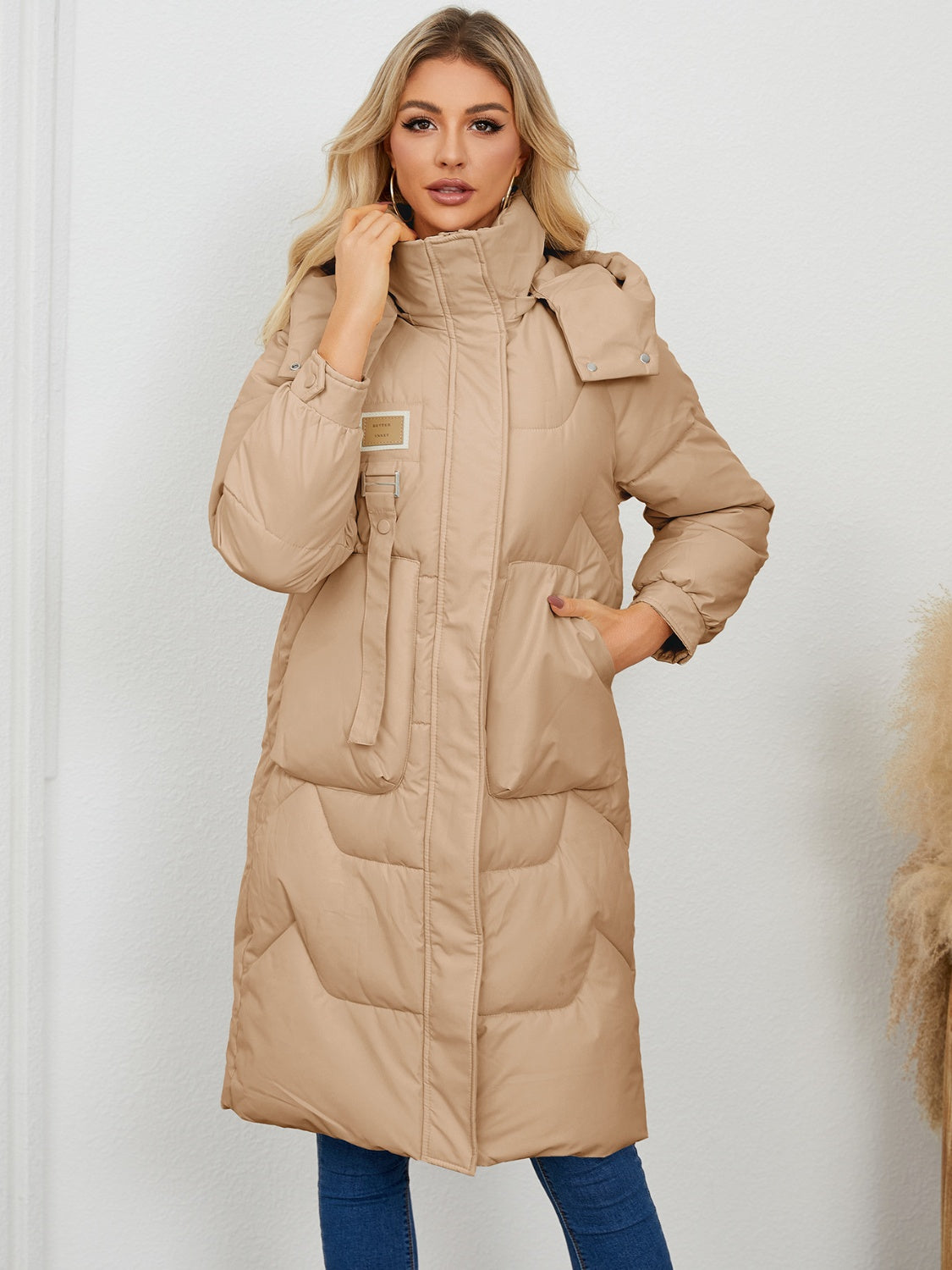 Long Sleeve Longline Hooded Winter Coat - T - 3 COLORS -