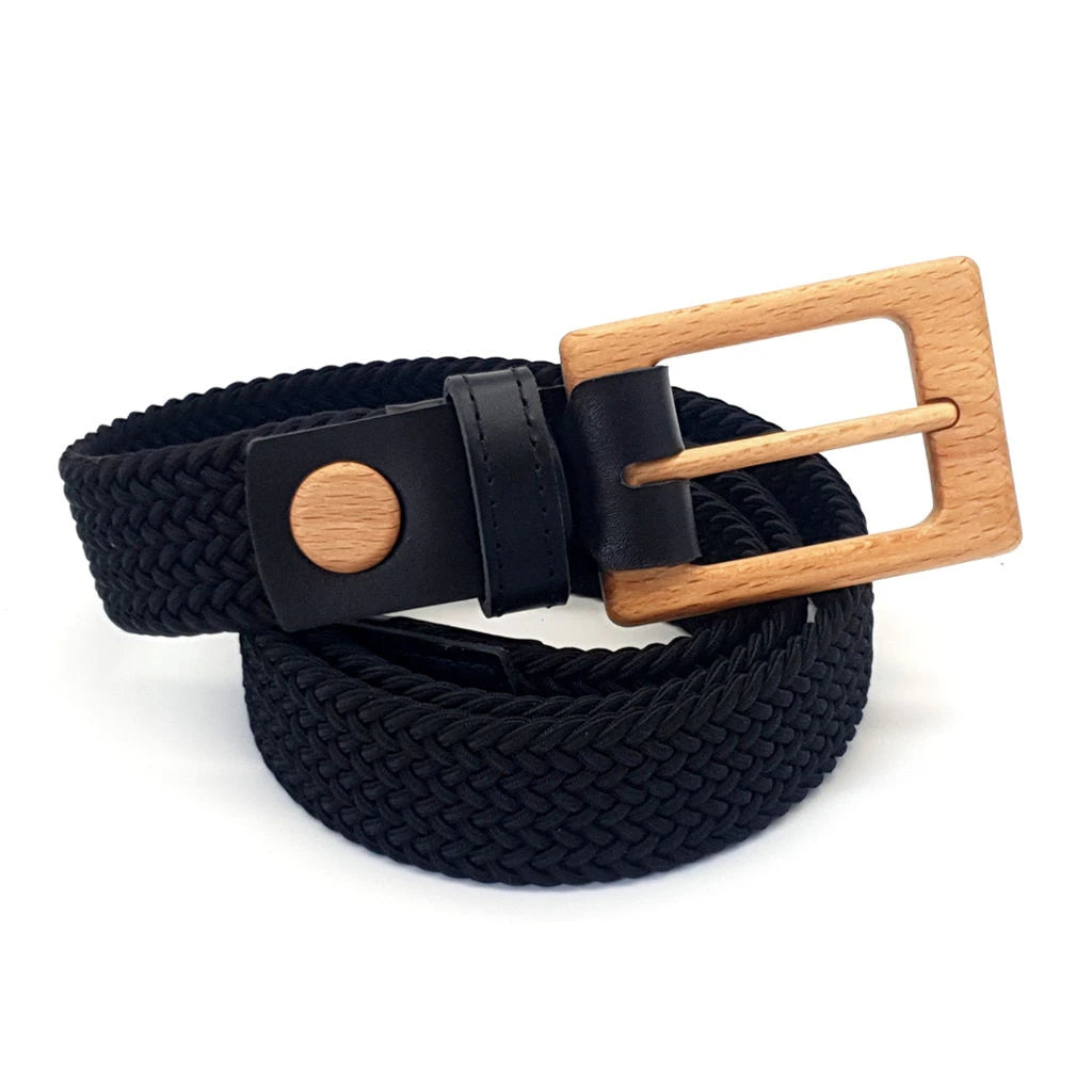 Wood Belt - Luxury Women's Braided Cotton Wood Belt Yellowstone Brave -