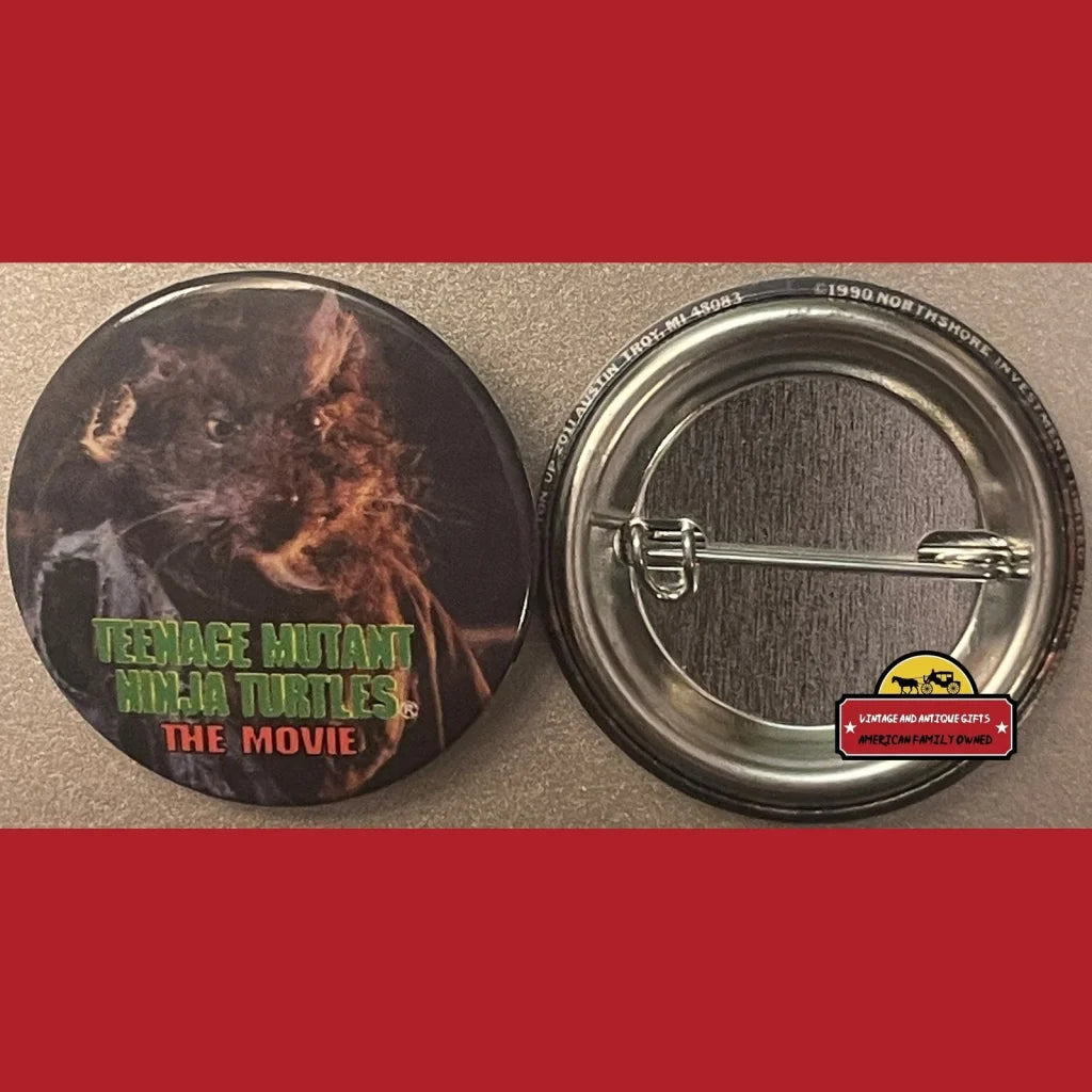 Vintage Teenage Mutant Ninja Turtles Movie Pin, Splinter, 1990 Tmnt